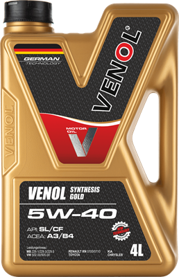 VENOL SYNTHESIS GOLD SN CF 5W-40 (4 л) 233.004 - фото 5177